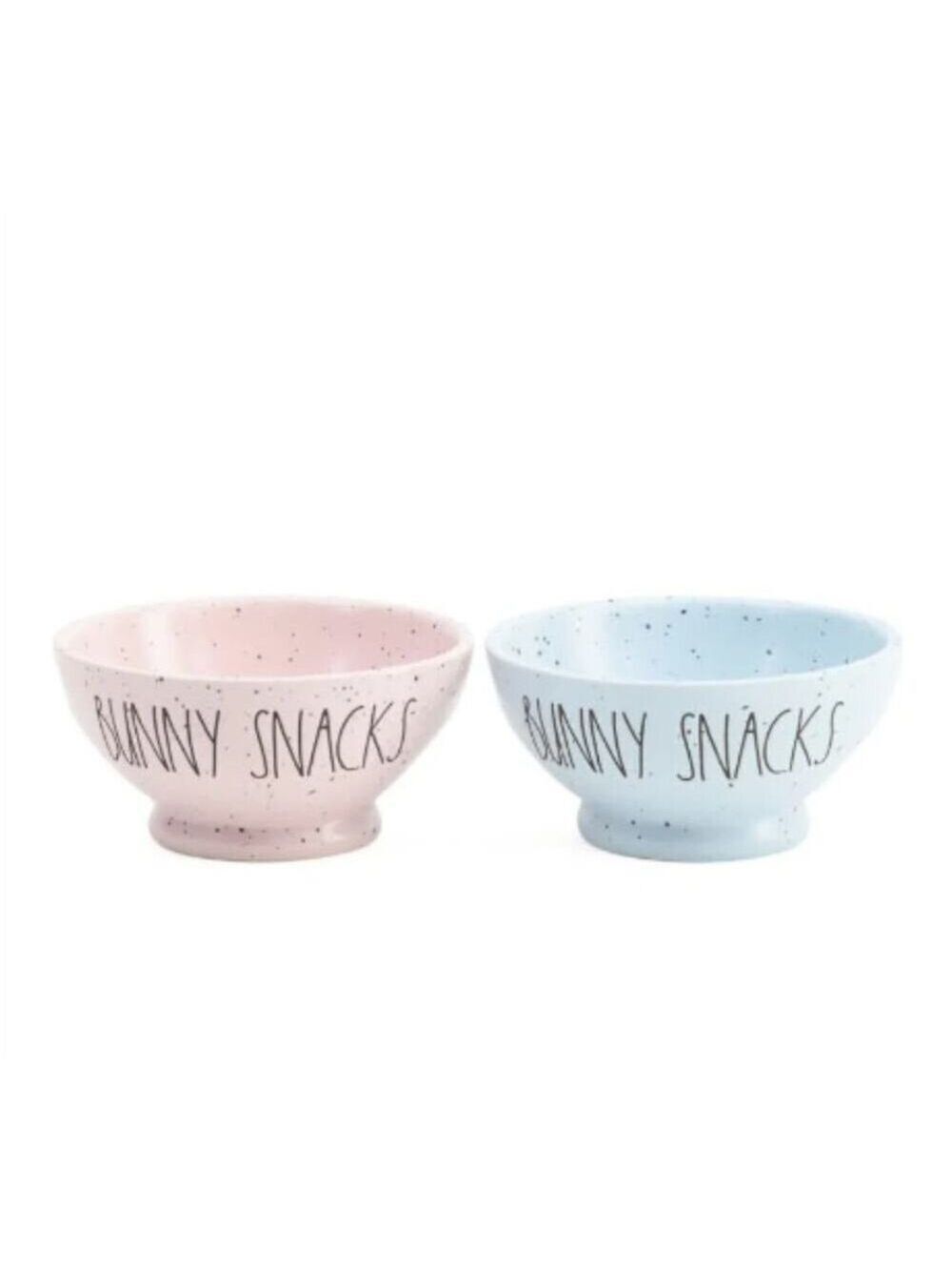 RAE DUNN CERAMIC EASTER BOWL SET PINK BLUE BUNNY SNACKS